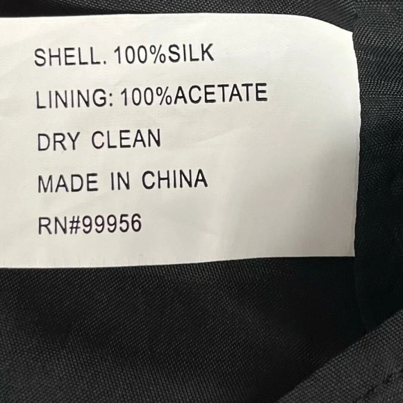 Shoshanna Dress Size 4 Silk Chiffon Geometric A-Line Mini Flutter Sleeve Black - Picture 9 of 12